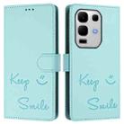 For Infinix Note 50s Smile Embossing RFID Leather Phone Case(Mint Green) - 2