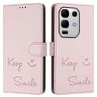 For Infinix Note 50s Smile Embossing RFID Leather Phone Case(Pink) - 2