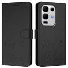 For Infinix Note 50s Smile Embossing RFID Leather Phone Case(Black) - 2