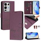 For Infinix Note 50s Smile Embossing RFID Leather Phone Case(Violet) - 1