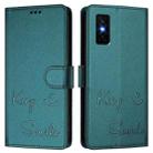 For Infinix GT 30 Pro Smile Embossing RFID Leather Phone Case(Peacock Green) - 2