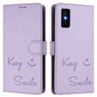 For Infinix GT 30 Pro Smile Embossing RFID Leather Phone Case(Light Purple) - 2