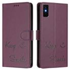 For Infinix GT 30 Pro Smile Embossing RFID Leather Phone Case(Violet) - 2