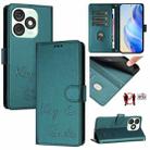 For itel A50 Smile Embossing RFID Leather Phone Case(Peacock Green) - 1