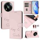 For itel RS4 S666LN Smile Embossing RFID Leather Phone Case(Pink) - 1