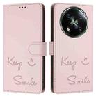 For itel RS4 S666LN Smile Embossing RFID Leather Phone Case(Pink) - 3