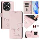 For itel S23+ Smile Embossing RFID Leather Phone Case(Pink) - 1