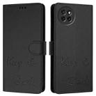 For itel S23 S665L Smile Embossing RFID Leather Phone Case(Black) - 3