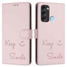 For itel S17 / Vision 3 Smile Embossing RFID Leather Phone Case(Pink) - 3