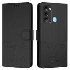 For itel S17 / Vision 3 Smile Embossing RFID Leather Phone Case(Black) - 3