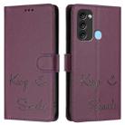 For itel S17 / Vision 3 Smile Embossing RFID Leather Phone Case(Violet) - 3