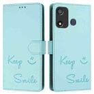 For itel P17 / A27 Smile Embossing RFID Leather Phone Case(Mint Green) - 3