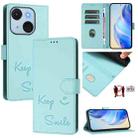 For itel A50C Smile Embossing RFID Leather Phone Case(Mint Green) - 1