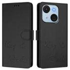 For itel A50C Smile Embossing RFID Leather Phone Case(Black) - 3