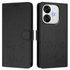 For itel A80 4G Smile Embossing RFID Leather Phone Case(Black) - 3