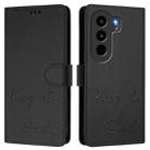 For itel Power 70 Smile Embossing RFID Leather Phone Case(Black) - 2