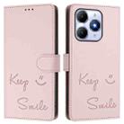 For itel A90 4G Smile Embossing RFID Leather Phone Case(Pink) - 2