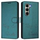 For itel A95 5G Smile Embossing RFID Leather Phone Case(Peacock Green) - 2
