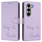 For itel A95 5G Smile Embossing RFID Leather Phone Case(Light Purple) - 2