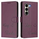For itel A95 5G Smile Embossing RFID Leather Phone Case(Violet) - 2