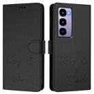 For itel City 100 Smile Embossing RFID Leather Phone Case(Black) - 2