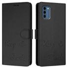 For Nokia C300 Smile Embossing RFID Leather Phone Case(Black) - 3