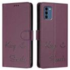 For Nokia C300 Smile Embossing RFID Leather Phone Case(Violet) - 3