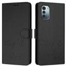 For Nokia G11 / G21  Smile Embossing RFID Leather Phone Case(Black) - 3