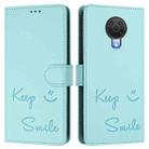For Nokia 6.3 / G20 / G10 Smile Embossing RFID Leather Phone Case(Mint Green) - 3