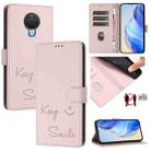 For Nokia 6.3 / G20 / G10 Smile Embossing RFID Leather Phone Case(Pink) - 1