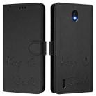 For Nokia C01 Plus / C1 2nd Edition Smile Embossing RFID Leather Phone Case(Black) - 3