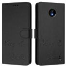 For Nokia C10 / C20 Smile Embossing RFID Leather Phone Case(Black) - 3