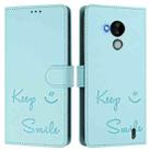 For Nokia C30 Smile Embossing RFID Leather Phone Case(Mint Green) - 3