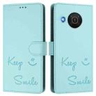 For Nokia X20 / X10 Smile Embossing RFID Leather Phone Case(Mint Green) - 3