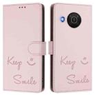 For Nokia X20 / X10 Smile Embossing RFID Leather Phone Case(Pink) - 3