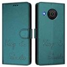 For Nokia X20 / X10 Smile Embossing RFID Leather Phone Case(Peacock Green) - 3