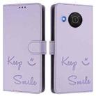 For Nokia X20 / X10 Smile Embossing RFID Leather Phone Case(Light Purple) - 3