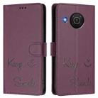 For Nokia X20 / X10 Smile Embossing RFID Leather Phone Case(Violet) - 3