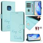 For Nokia XR20 Smile Embossing RFID Leather Phone Case(Mint Green) - 1