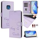 For Nokia XR20 Smile Embossing RFID Leather Phone Case(Light Purple) - 1