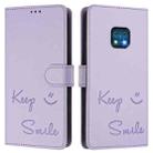 For Nokia XR20 Smile Embossing RFID Leather Phone Case(Light Purple) - 3