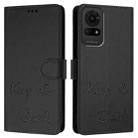 For TCL 50 LE 5G Smile Embossing RFID Leather Phone Case(Black) - 3