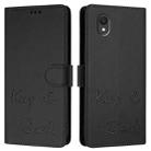 For TCL 201 Smile Embossing RFID Leather Phone Case(Black) - 3