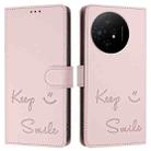 For TCL 50 XL 5G Smile Embossing RFID Leather Phone Case(Pink) - 3