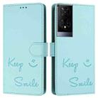 For TCL 50 XE 5G Smile Embossing RFID Leather Phone Case(Mint Green) - 3