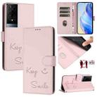 For TCL 50 XE 5G Smile Embossing RFID Leather Phone Case(Pink) - 1