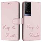 For TCL 50 XE 5G Smile Embossing RFID Leather Phone Case(Pink) - 3