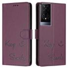 For TCL 50 XE 5G Smile Embossing RFID Leather Phone Case(Violet) - 3