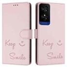 For TCL 50 5G Smile Embossing RFID Leather Phone Case(Pink) - 3