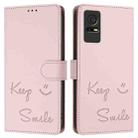 For TCL 405 / 406 / 408 Smile Embossing RFID Leather Phone Case(Pink) - 3